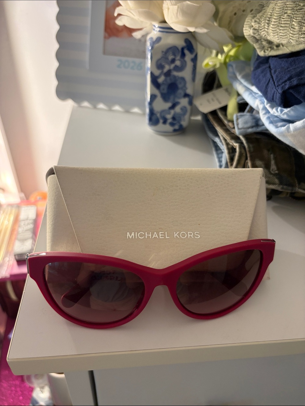 Michael Kors Women's Fuchsia Cat-Eye Sunglasses